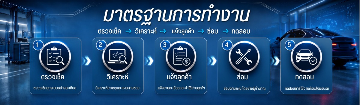 มาตรฐานการทำงานของอู่ bom service